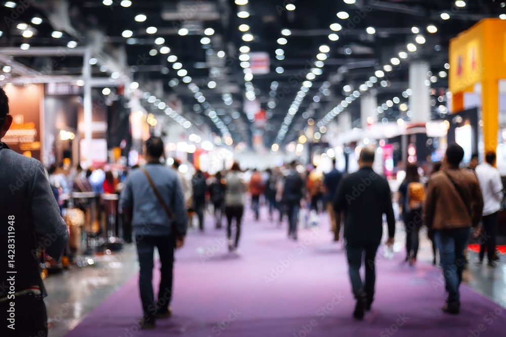 Large Crowded Exhibition Hall