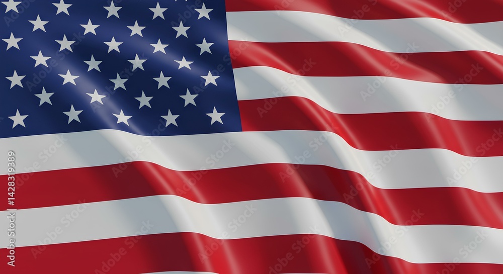 American Flag Waving in the Wind American Flag Waving in the Wind