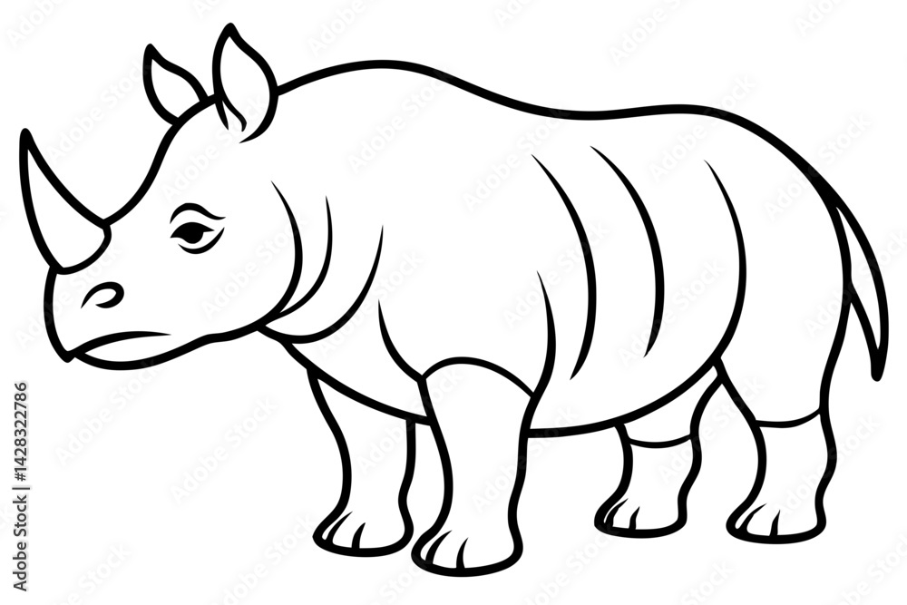 Minimalist Rhino Vector Minimalist Rhino Vector