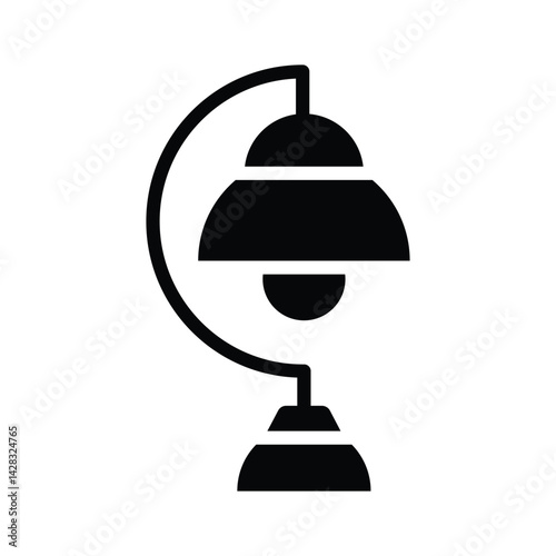An editable glyph icon depicting sturdy lamp, ready for premium use