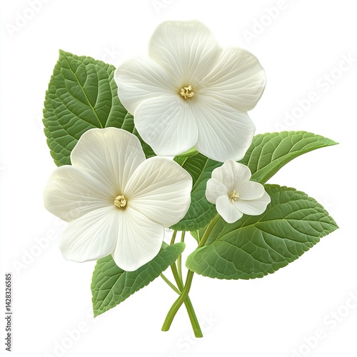 A beautiful Primrose flower 3d Clipart isolated on a white background