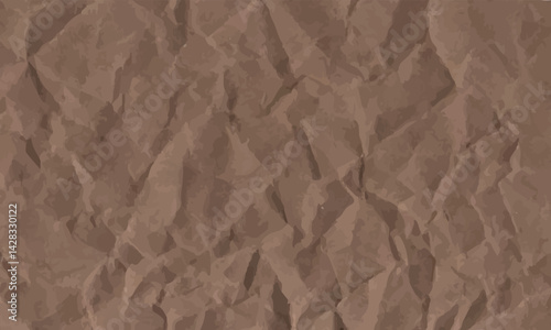 Old paper vintage surface texture for background. Brown color recycled kraft paper. Texture empty with copy space for text and template vector illustration.