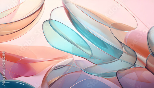 Abstract background with colorful glass and crystal