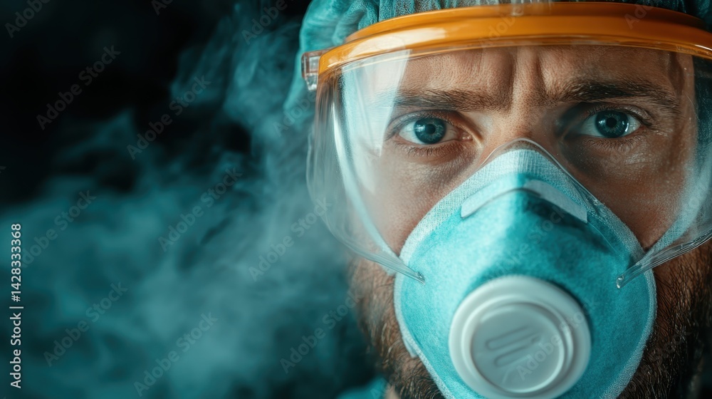 An intense gaze from a figure in a protective mask evokes feelings of caution and resilience against adversity, symbolizing the importance of personal protection in challenging environments. An intense gaze from a figure in a protective mask evokes feelings of caution and resilience against adversity, symbolizing the importance of personal protection in challenging environments.