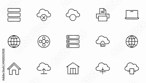 web hosting set of web icons in line style  hostin (3).eps