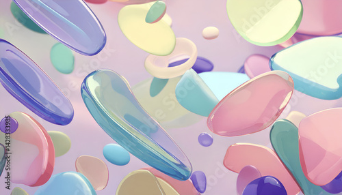 Abstract background with colorful glass and crystal
