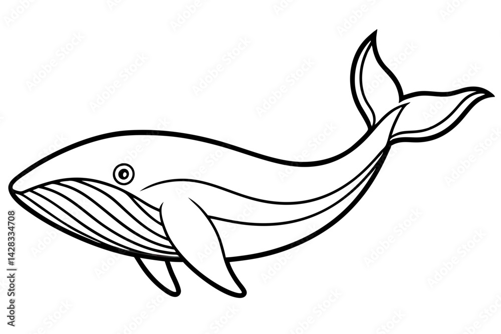 Fototapeta premium Minimalist Whale Vector