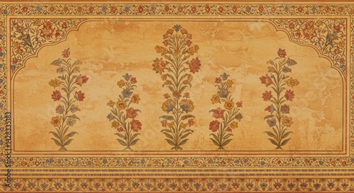 Aged Patina Soft Mughal Fresco Wall Texture Traditional Indian Interior Design