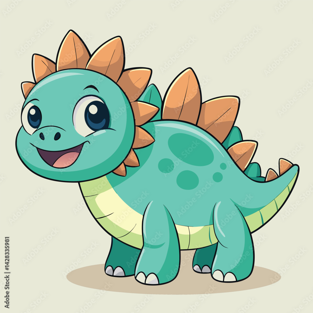 Fototapeta premium cartoon dinosaur cute cartoon dino 