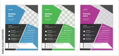 Corporate business flyer templates of a4 flyer modern template, in blue color, and modern design,marketing, business proposal, promotion, advertise, publication and editable vector template design.


