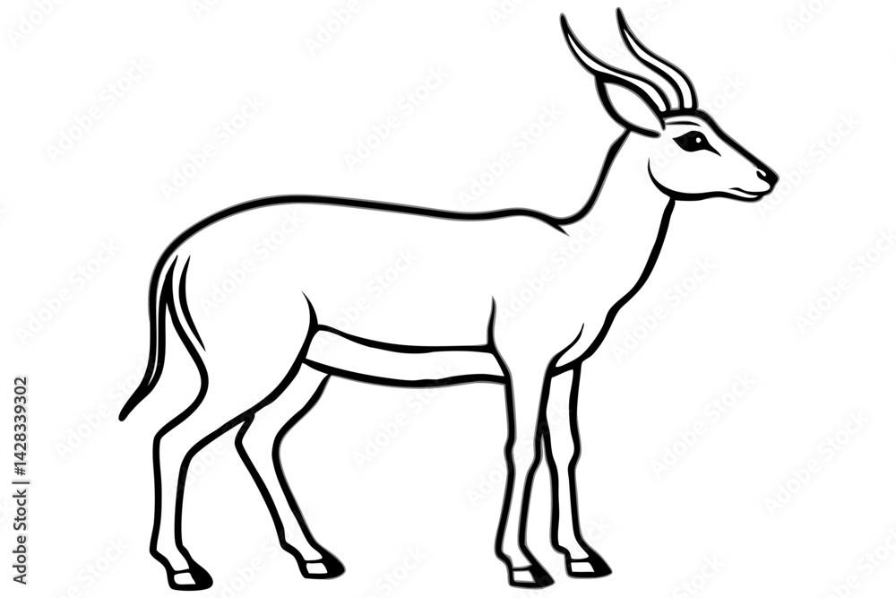 Fototapeta premium Modern Saiga Antelope Art