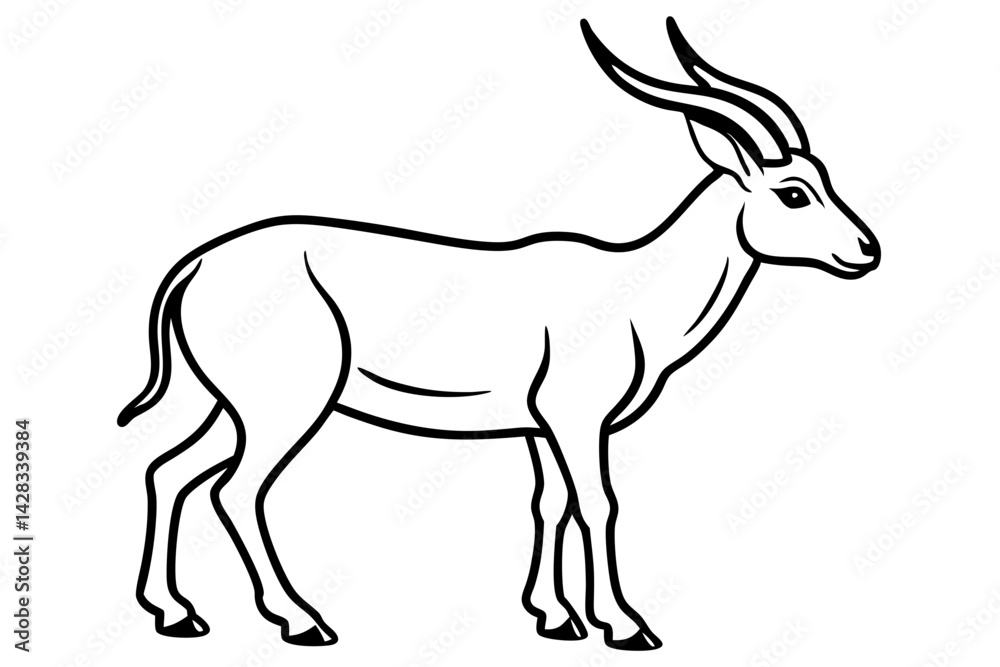 Modern Saiga Antelope Art Modern Saiga Antelope Art