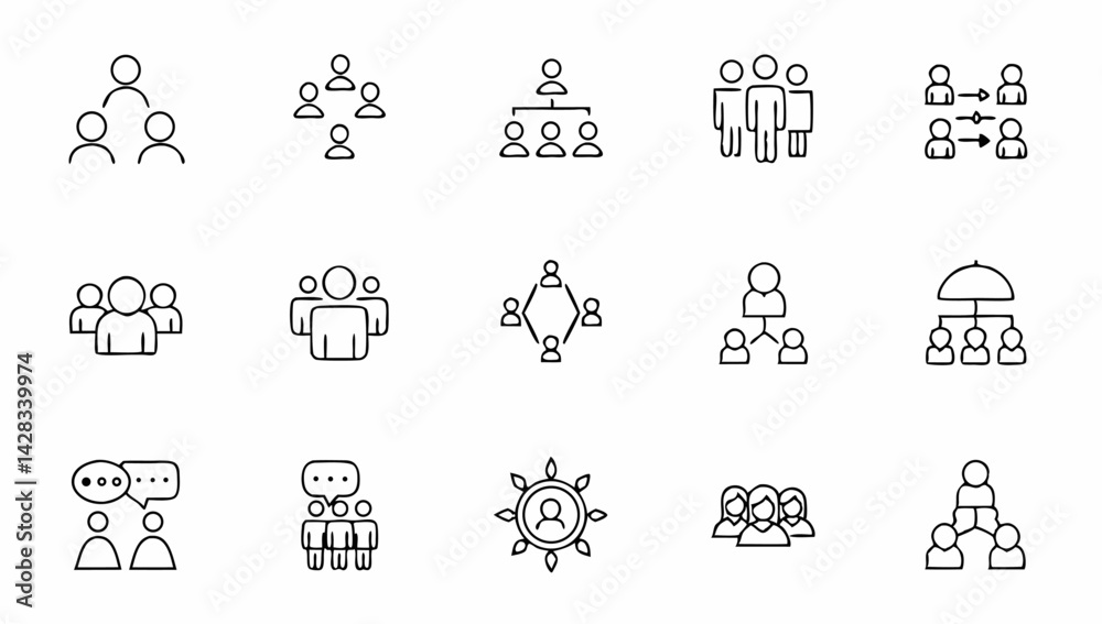 Fototapeta premium workshop set of web icons in line style business (7).eps