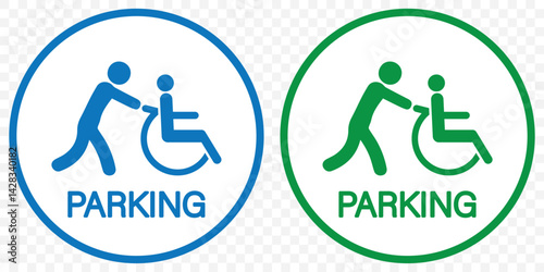 Wheelchair accessibility icon for disability support and public spaces on Transparent Background. EPS 10.