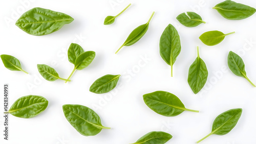 Vibrant Green Leaves A Delicate Arrangement of Fresh Spring Foliage