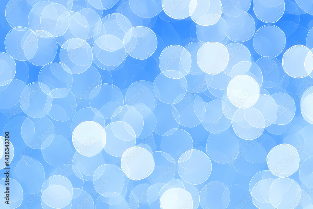 Abstract Light Bokeh Background: Soft Blue Circles Abstract Light Bokeh Background: Soft Blue Circles