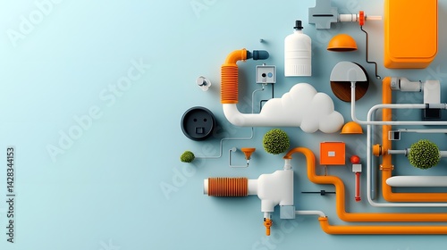 Detailed schematic of a home s subterranean infrastructure photo