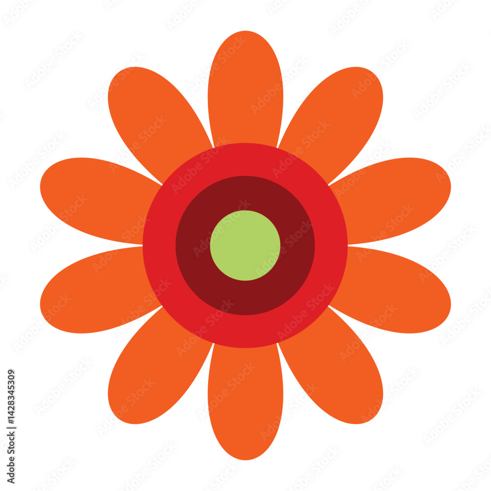 Abstract flat style floral vector digital art minimal pastel design Abstract flat style floral vector digital art minimal pastel design