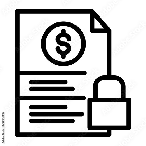 Locked Icon # ECommerce Pack # Outline Style