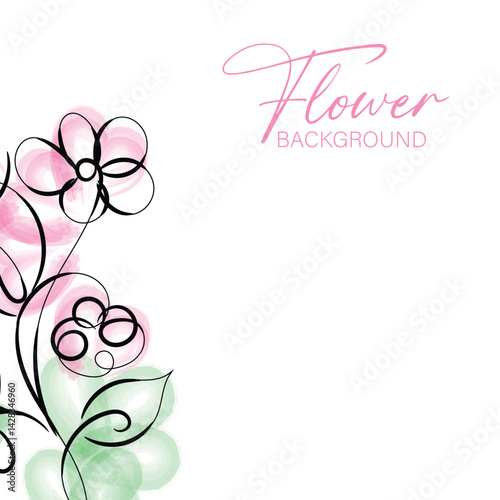 Elegant Watercolor Flower Background Design for Invitations