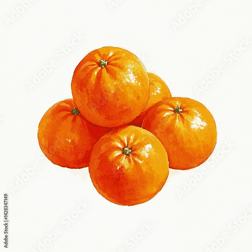  Citrus radiance orange isolated watercolor vector illustration svg  
