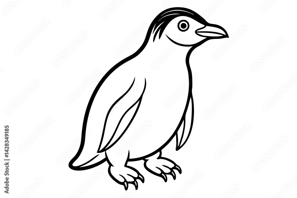 Obraz premium Penguin Outline Vector