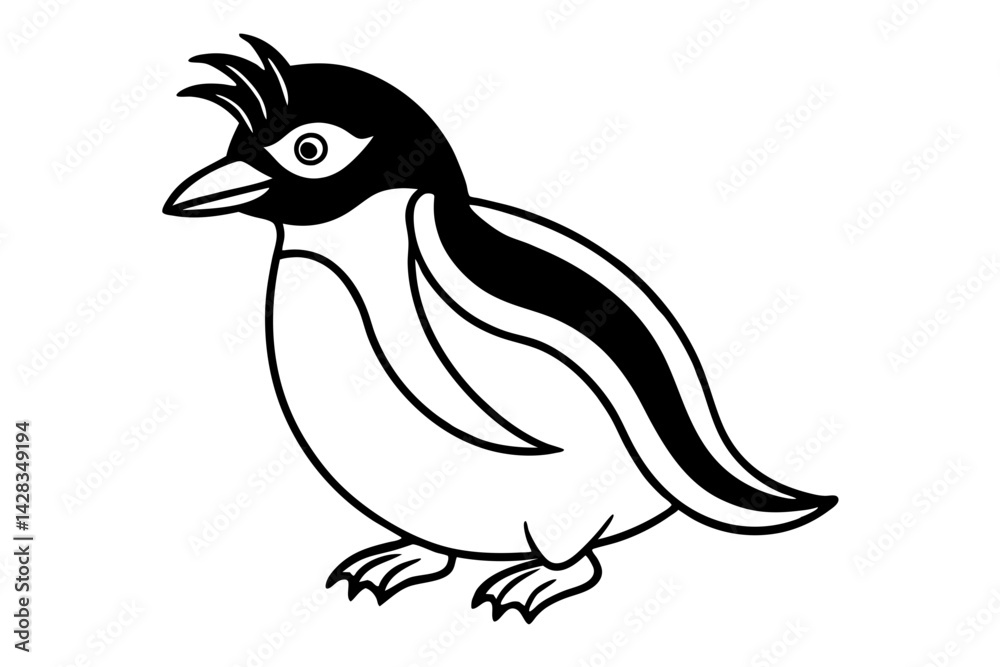Fototapeta premium Penguin Outline Vector