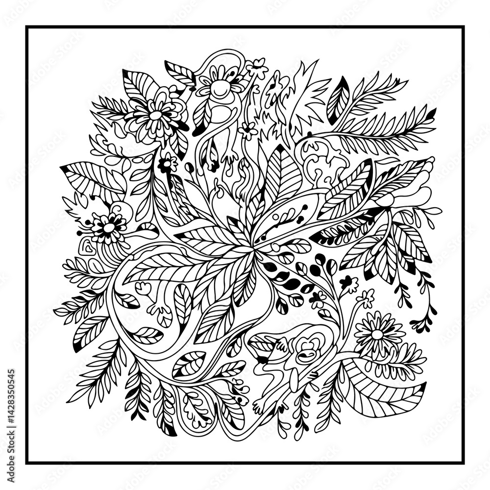 Fototapeta premium Bold and Easy Mandala Coloring Pages for Kids and Adults