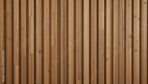 Wood texture, vertical slats, brown tones, linear pattern, parallel lines, natural grain, architectural detail, seamless background