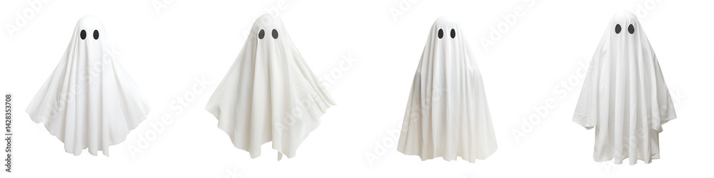 Ghostly White Apparitions Floating in the Air Ghostly White Apparitions Floating in the Air