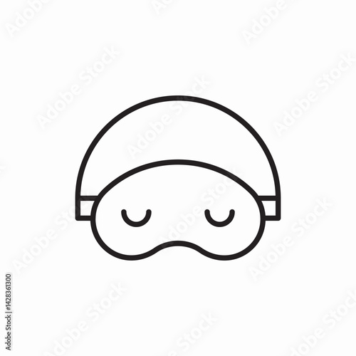 Sleep mask rest icon vector sign