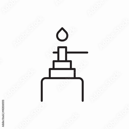 Soap dispenser bathroom icon vector sign