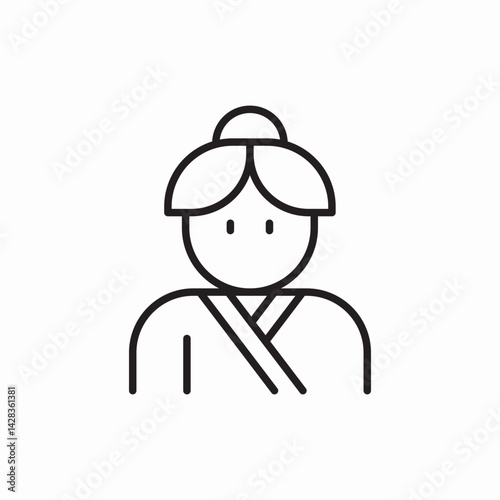 Spa therapist massage icon vector sign