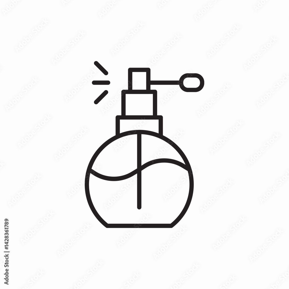 Obraz premium Aromatherapy spray bottle icon vector sign