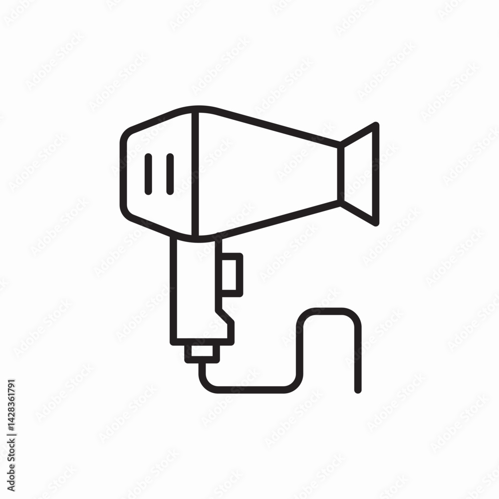 Hair dryer salon icon vector sign Hair dryer salon icon vector sign