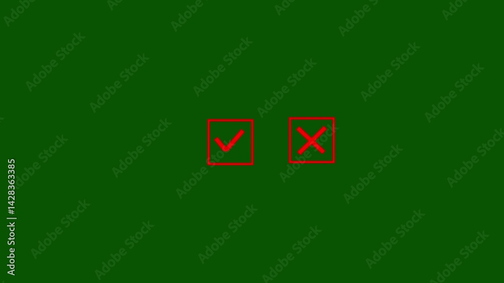 abstract Animated Checkmark and Cross Symbol for Correct and Incorrect Choices, Decision Making and Feedback, Tick And Cross Symbol Icon Animation. motion graphic video. abstract Animated Checkmark and Cross Symbol for Correct and Incorrect Choices, Decision Making and Feedback, Tick And Cross Symbol Icon Animation. motion graphic video.