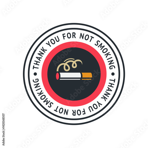 No smoking sticker, label no smoking in this area
