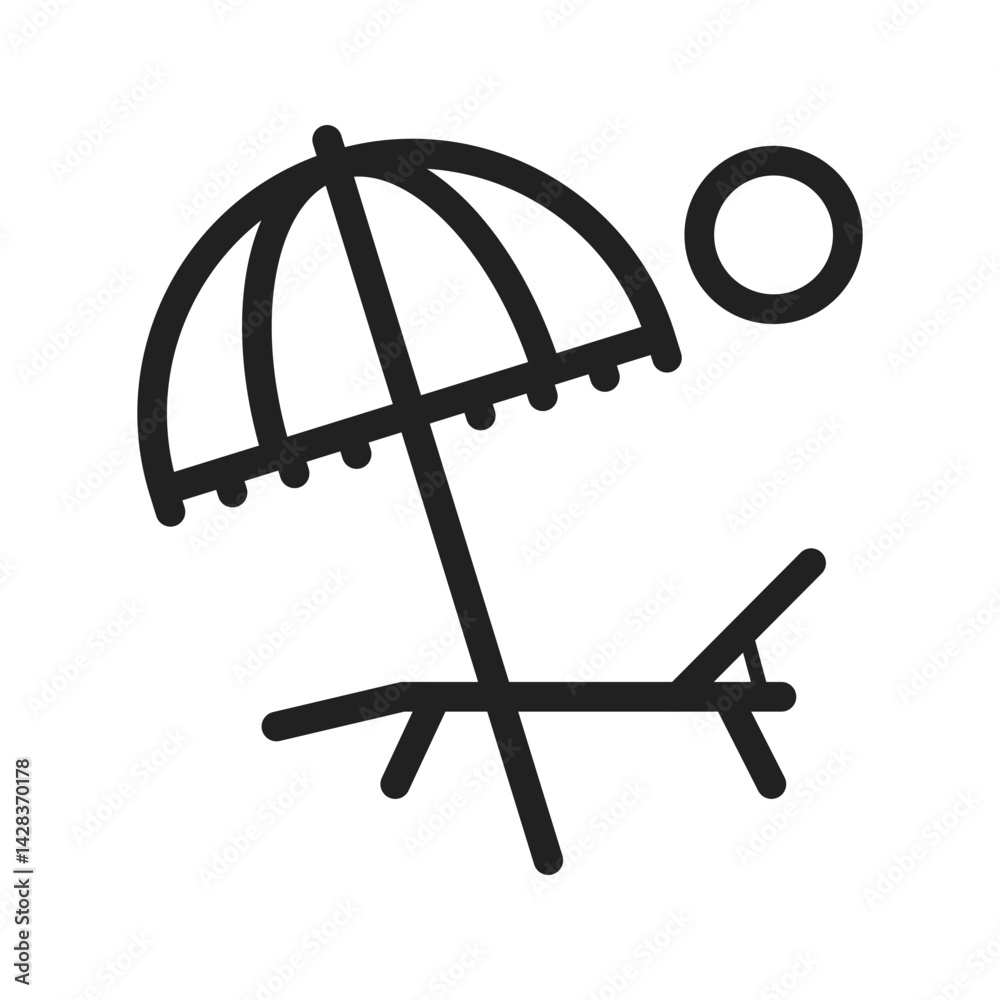 Beach icon vector image. Suitable for mobile apps, web apps and print media. Beach icon vector image. Suitable for mobile apps, web apps and print media.