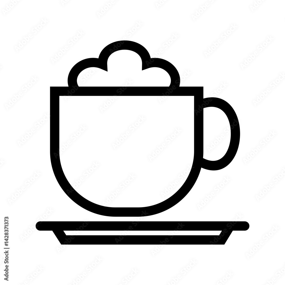 Cappucino icon vector image. Suitable for mobile apps, web apps and print media. Cappucino icon vector image. Suitable for mobile apps, web apps and print media.