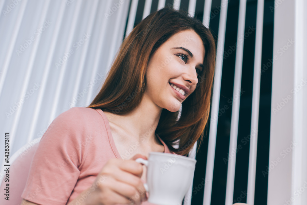 Happy couple having conversion while dating in cafe