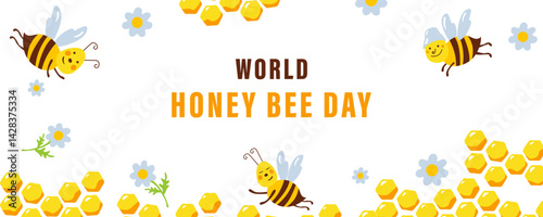 World bee day vector template. Vector