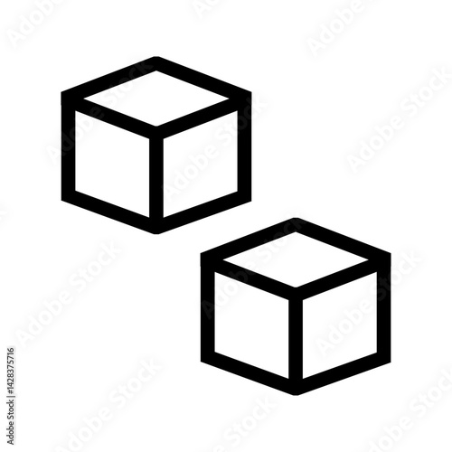 Cubic Design icon vector image. Suitable for mobile apps, web apps and print media.