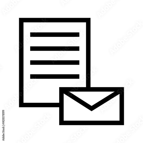 Email Documents icon vector image. Suitable for mobile apps, web apps and print media.