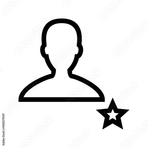 Favorite Male Profile icon vector image. Suitable for mobile apps, web apps and print media.