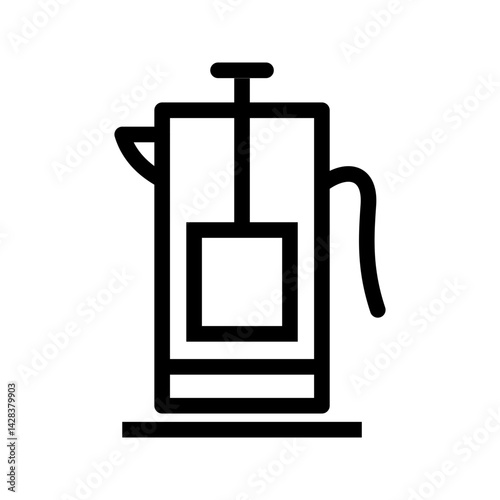 French Press icon vector image. Suitable for mobile apps, web apps and print media.