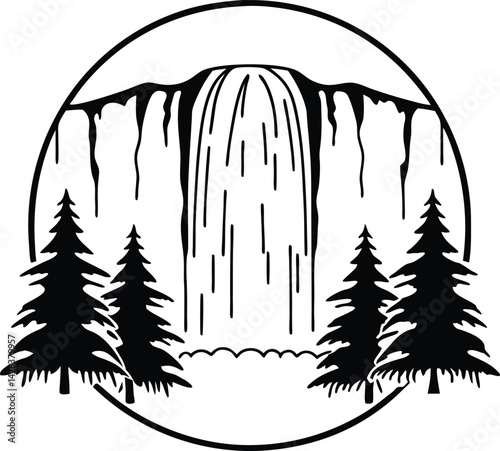 winter landscape with trees, atmosphere, outdoor, bright, fresh, picturesque