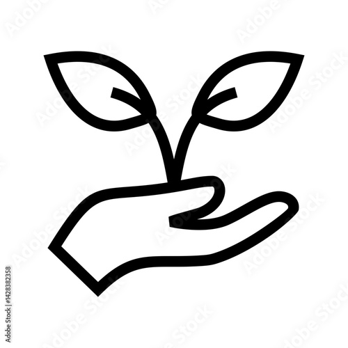 Holding Plants icon vector image. Suitable for mobile apps, web apps and print media.