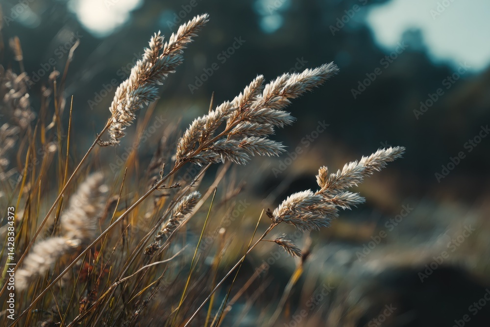 Serene Pampas Grass: A Soft, Autumnal Field Scene Serene Pampas Grass: A Soft, Autumnal Field Scene