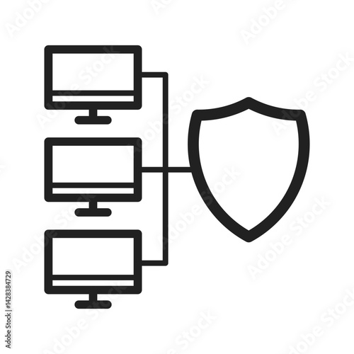 Network Protection icon vector image. Suitable for mobile apps, web apps and print media.
