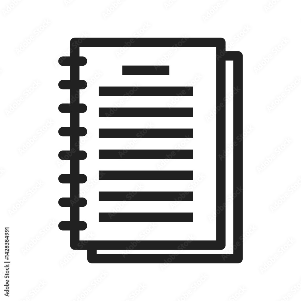Notepad icon vector image. Suitable for mobile apps, web apps and print media. Notepad icon vector image. Suitable for mobile apps, web apps and print media.